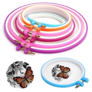 5 PCS Embroidery and Cross Stitch Hoop Set